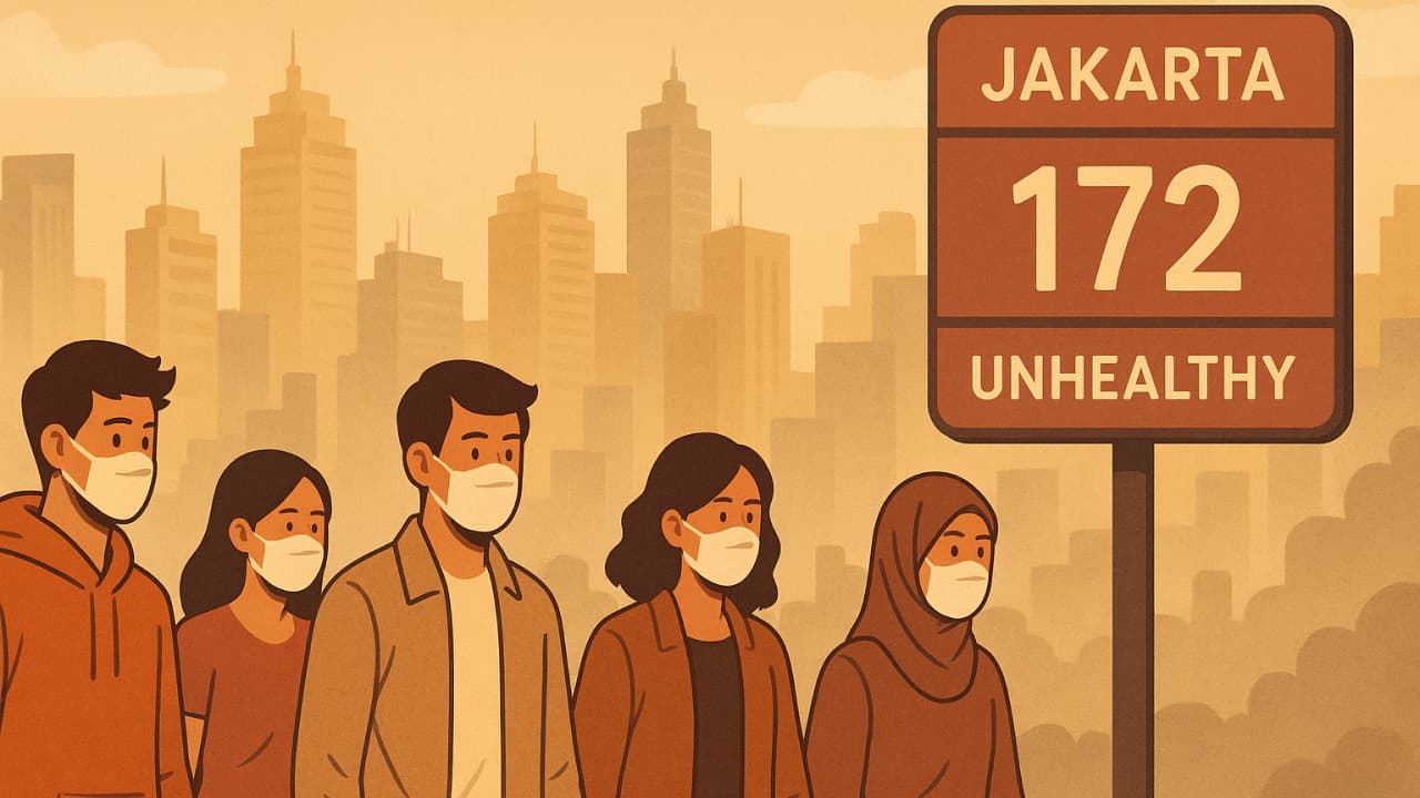 Kualitas Udara Jakarta Masih "Tidak Sehat", Warga Diminta Waspada | Nasional