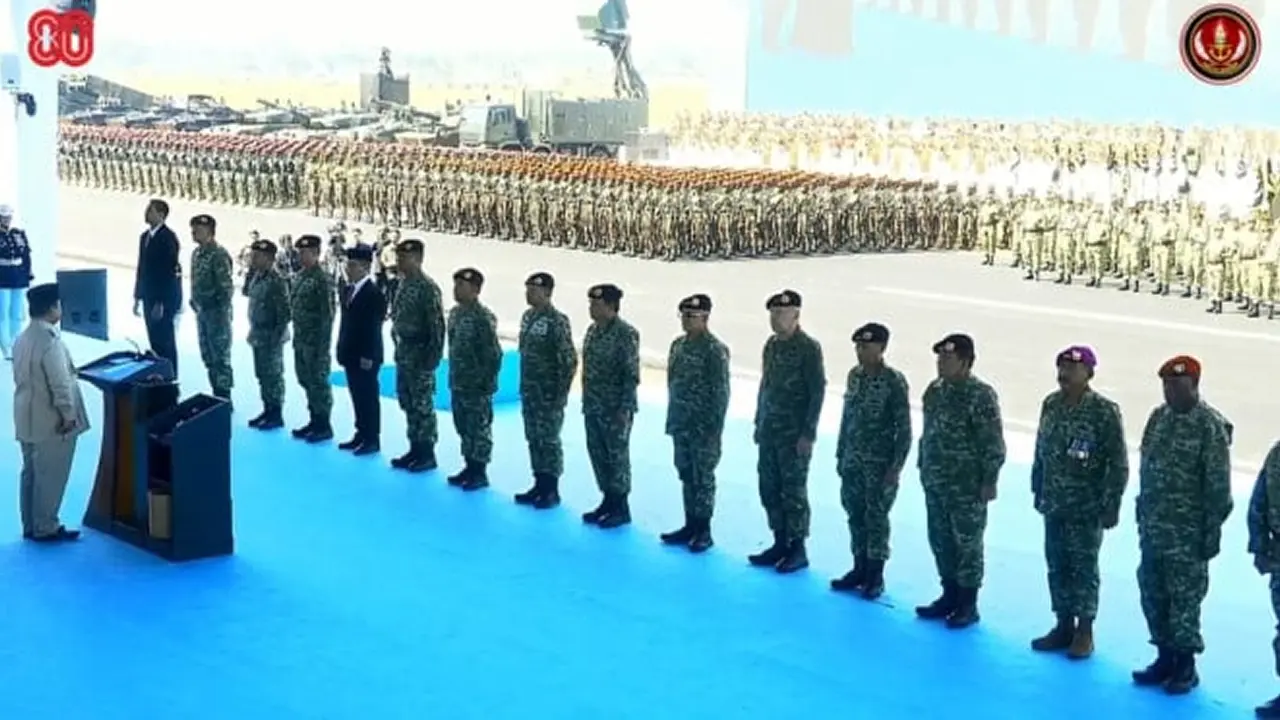 Prabowo Pimpin Upacara Kehormatan Militer di Pusdiklatsus Batujajar | Upacara