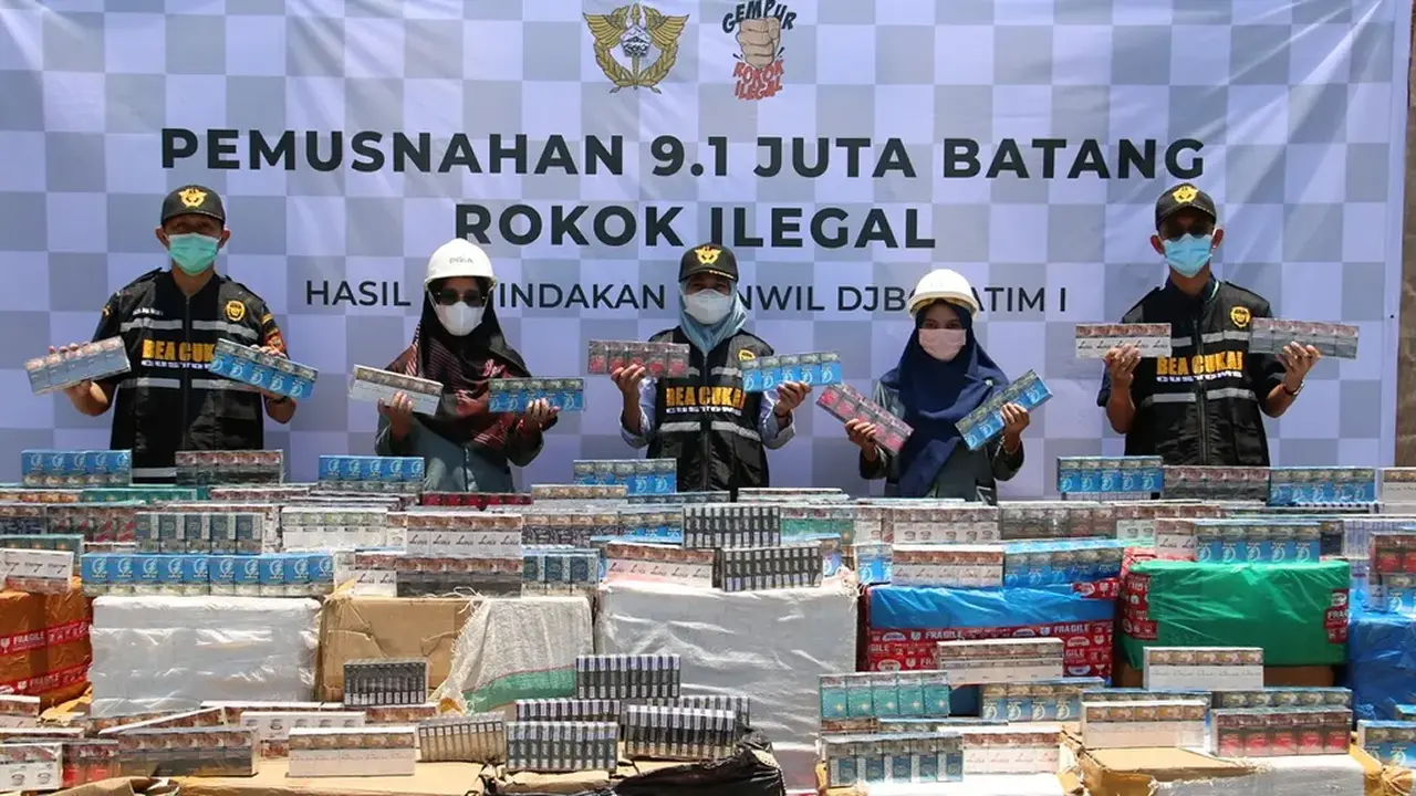 Surabaya Hancurkan 11 Juta Batang Rokok Ilegal Demi Negara | Nasional